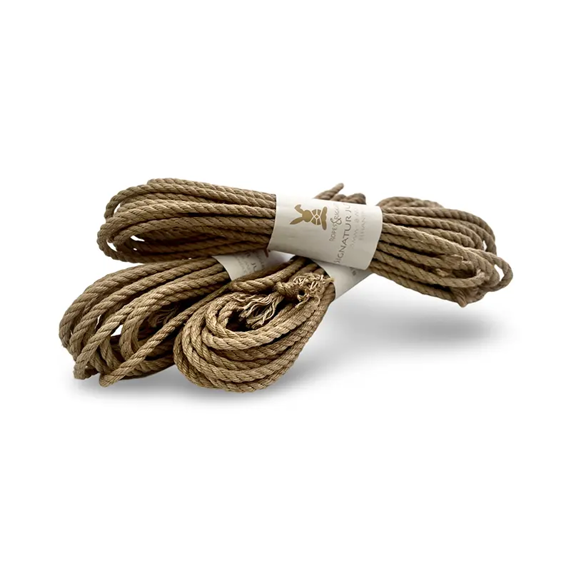 3 Rebs Sæt med Signatur Asanawa Jute reb, 5 mm og 8 meter.