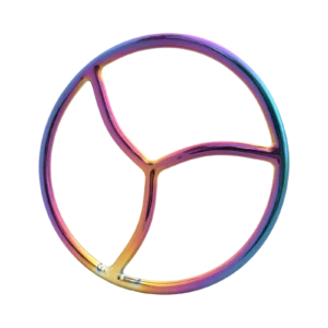 Multicolour Triskele Suspensionsring 23 cm – Rainbow Finish