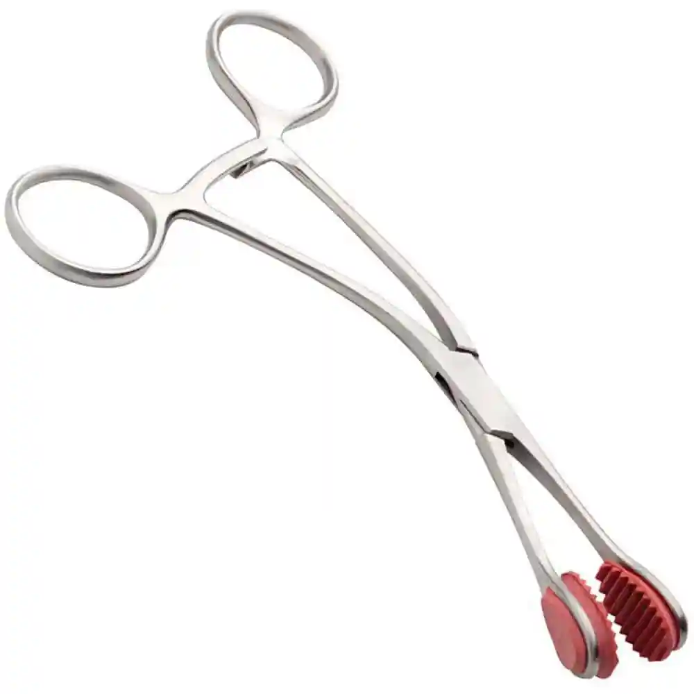 Tunge forceps i rustfrit stål til sensation play og medicinsk rollespil.