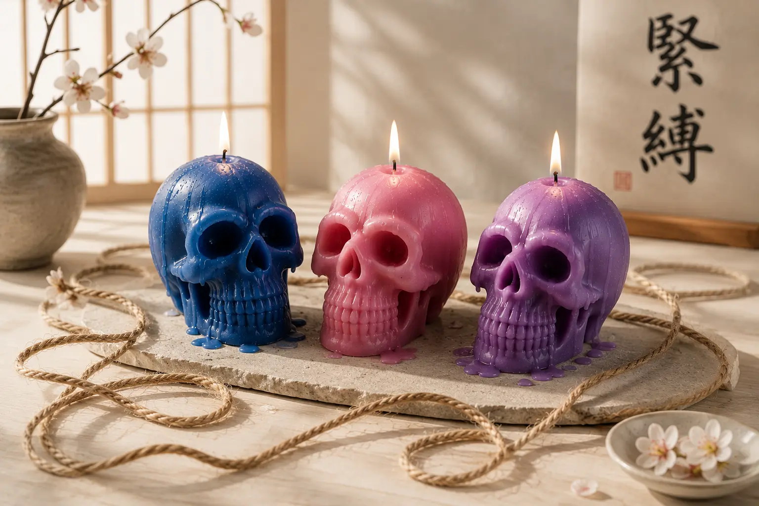 Hot wax play lys - Skull - Billede 5