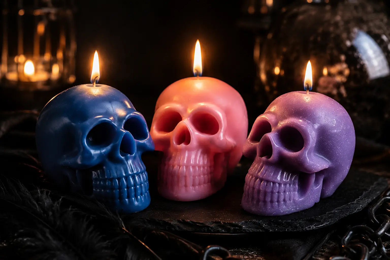 Hot wax play lys - Skull - Billede 4