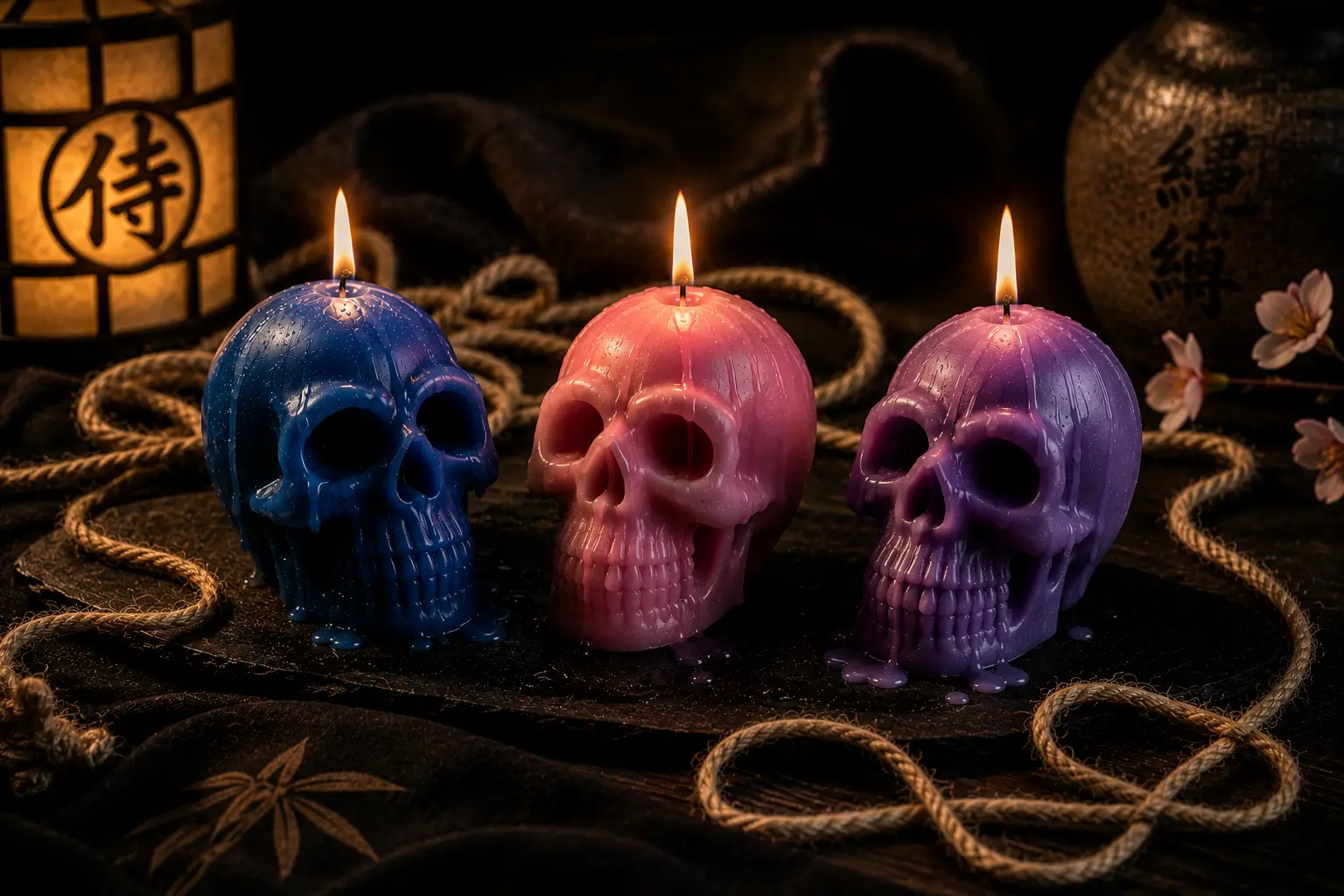 Hot wax play lys - Skull - Billede 3